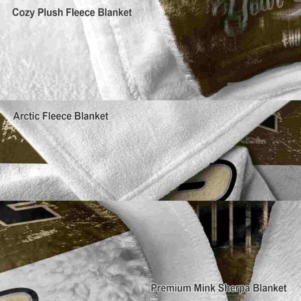 customized purdue boilermakers grunge texture gold white blanket premium grade