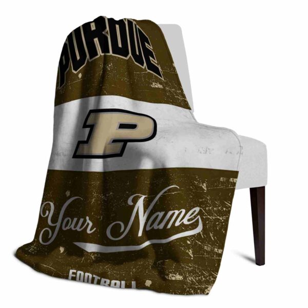 customized purdue boilermakers grunge texture gold white blanket top rated