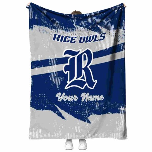 customized rice owls grunge streaks navy blue blanket best selling