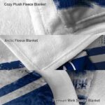 customized rice owls grunge streaks navy blue blanket premium grade