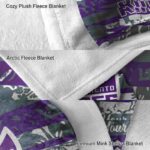 customized sacramento kings floral stripes purple white blanket premium grade