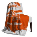customized sam houston bearkats grunge streaks orange blanket top rated
