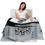 customized san antonio spurs paint strokes silver white blanket latest model