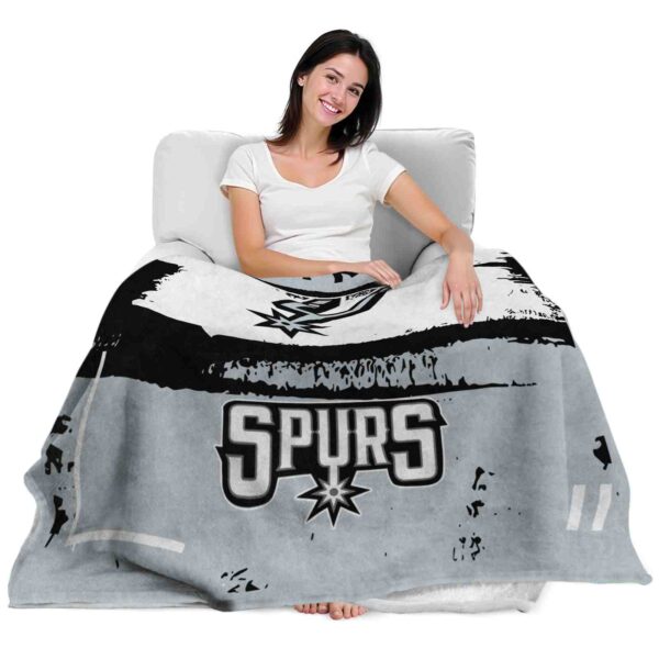 customized san antonio spurs paint strokes silver white blanket latest model