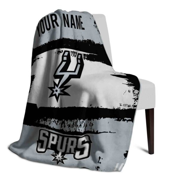customized san antonio spurs paint strokes silver white blanket top rated