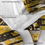 customized san diego padres floral stripes brown white blanket premium grade