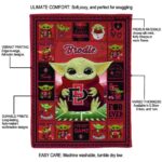 customized san diego state aztecs baby yoda red blanket new arrival