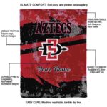 customized san diego state aztecs grunge streaks red blanket new arrival