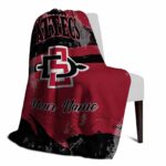 customized san diego state aztecs grunge streaks red blanket top rated