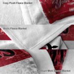 customized san diego state aztecs grunge texture red white blanket premium grade