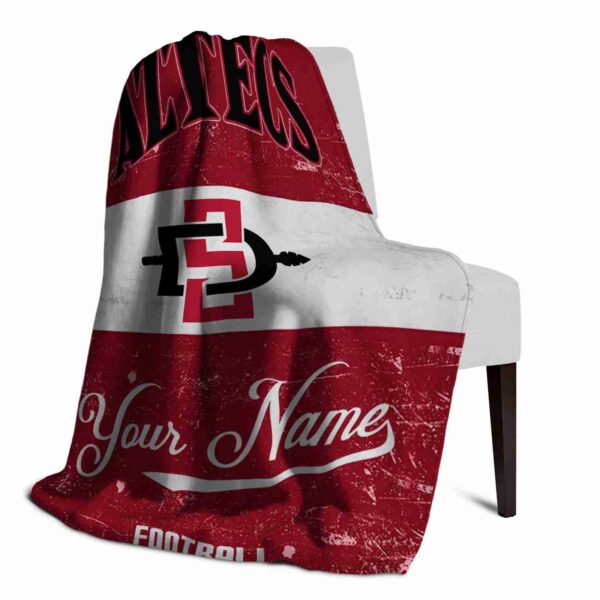 customized san diego state aztecs grunge texture red white blanket top rated