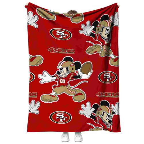 customized san francisco 49ers mickey red blanket best selling