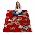 customized san francisco 49ers mickey red blanket high quality