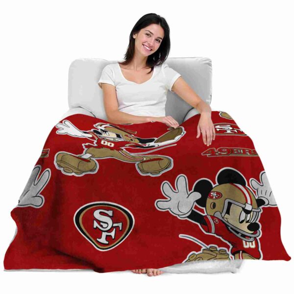 customized san francisco 49ers mickey red blanket latest model