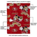 customized san francisco 49ers mickey red blanket new arrival