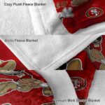 customized san francisco 49ers mickey red blanket premium grade
