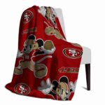 customized san francisco 49ers mickey red blanket top rated