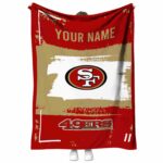 customized san francisco 49ers paint strokes red white blanket best selling