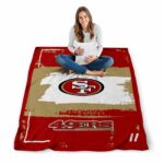 customized san francisco 49ers paint strokes red white blanket high quality