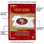 customized san francisco 49ers paint strokes red white blanket new arrival