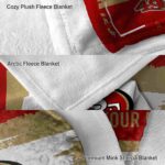 customized san francisco 49ers paint strokes red white blanket premium grade
