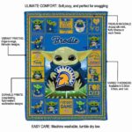 customized san jose state spartans baby yoda blue blanket new arrival