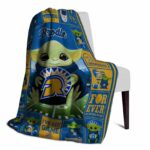 customized san jose state spartans baby yoda blue blanket top rated