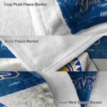 customized san jose state spartans grunge texture blue white blanket best selling