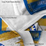 customized san jose state spartans paint strokes blue white blanket best selling