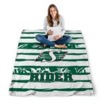 customized saskatchewan roughriders floral stripes green white blanket best selling