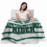customized saskatchewan roughriders floral stripes green white blanket best selling