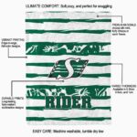 customized saskatchewan roughriders floral stripes green white blanket best selling