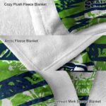 customized seattle seahawks floral stripes blue white blanket premium grade