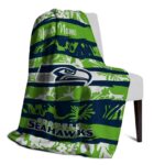 customized seattle seahawks floral stripes blue white blanket top rated