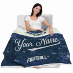 customized seattle seahawks grunge texture blue white blanket best selling