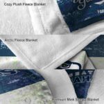 customized seattle seahawks grunge texture blue white blanket best selling