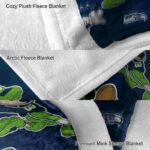 customized seattle seahawks mickey blue blanket premium grade