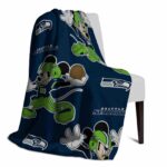 customized seattle seahawks mickey blue blanket top rated