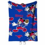 customized smu mustangs mickey blue blanket best selling