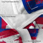 customized smu mustangs paint strokes blue white blanket best selling