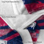 customized south alabama jaguars grunge streaks blue blanket premium grade