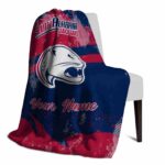 customized south alabama jaguars grunge streaks blue blanket top rated