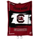 customized south carolina gamecocks paint strokes garnet white blanket best selling