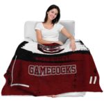 customized south carolina gamecocks paint strokes garnet white blanket best selling