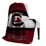 customized south carolina gamecocks paint strokes garnet white blanket best selling