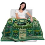 customized south florida bulls baby yoda green blanket best selling
