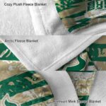 customized south florida bulls floral stripes green white blanket premium grade