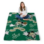 customized south florida bulls mickey green blanket high quality