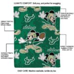 customized south florida bulls mickey green blanket new arrival