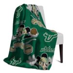 customized south florida bulls mickey green blanket top rated